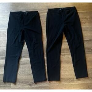 Eileen Fisher Black Stretch Slim Pant Bundle of 2 Size XS